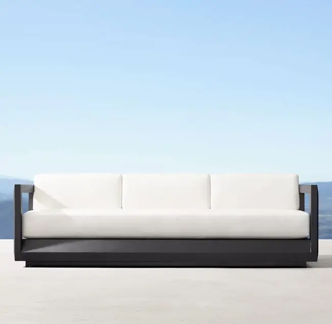 Nice outdoor furniture classical design aluminum furniture doule sofa