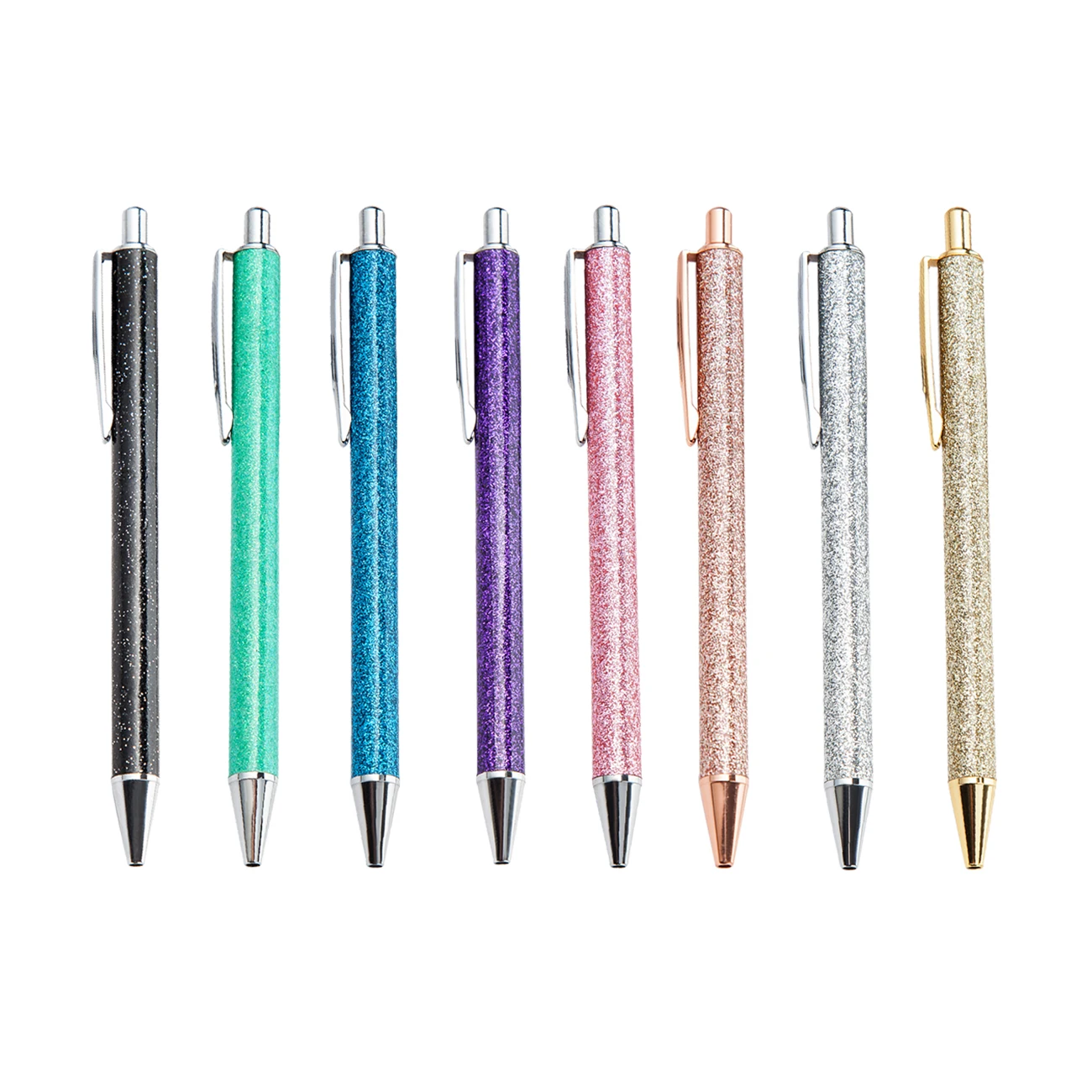 
JH Wholesale Branded Glitter Ball Pen Fashion Metal Glitter Pen 