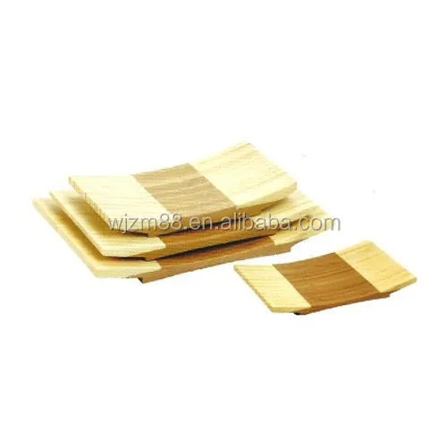 bamboo sushi tray set, sushi plate set, sushi items wholesale