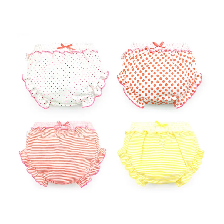 
Cotton Cute Underpants Kids Infant Stripe Bow Lace Panties Baby Girl Underwear 
