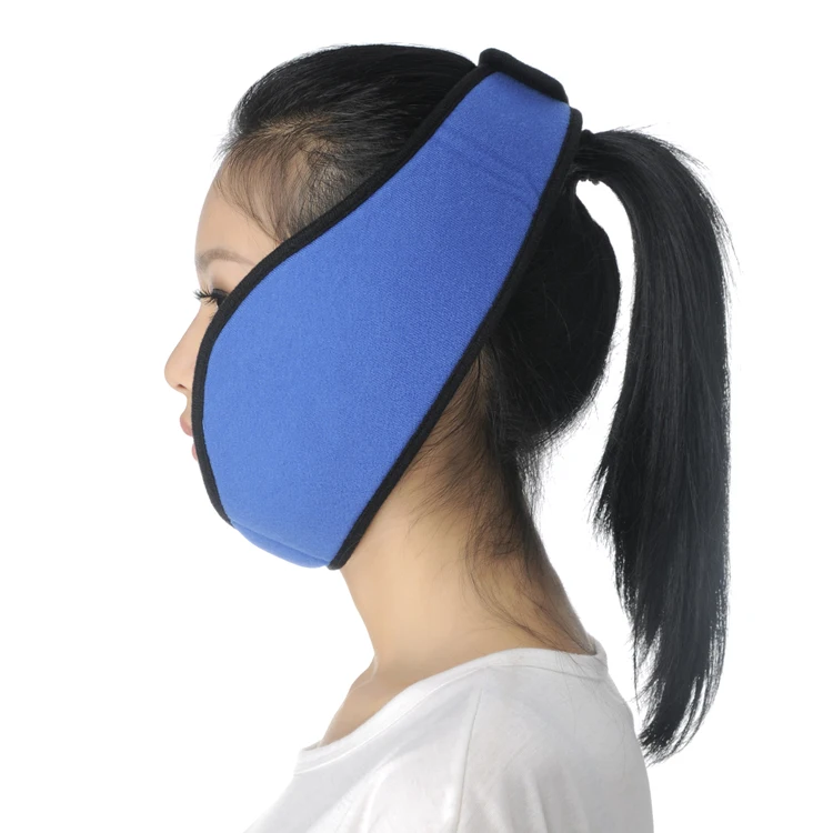 Face gel ice cold pack with adjustable strap
