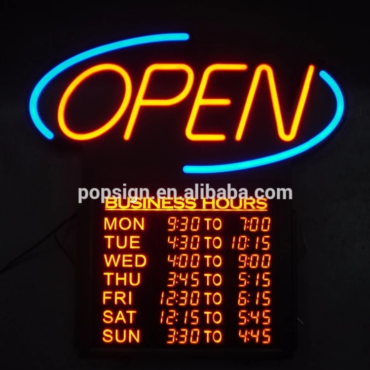 Впрыскиваемый цифровой светодиодный знак в рабочее время