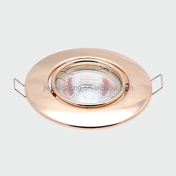 color rose gold round shape with radian recessed spotlight using MR 16 lamp cup and GU 5.3 lamp holder