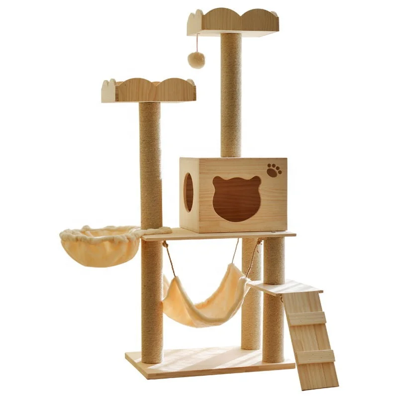 
Hot sale Pet Condo Cat tree Pet Large House Wood Cat Tree Cat Climbing Tower 