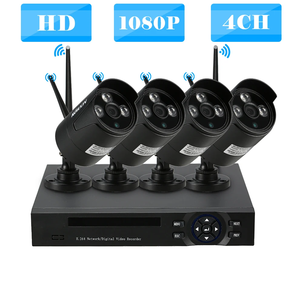 4CH 960P WiFi NVR Kit Wireless Security IP CCTV Camera baby monitor with camera and audio