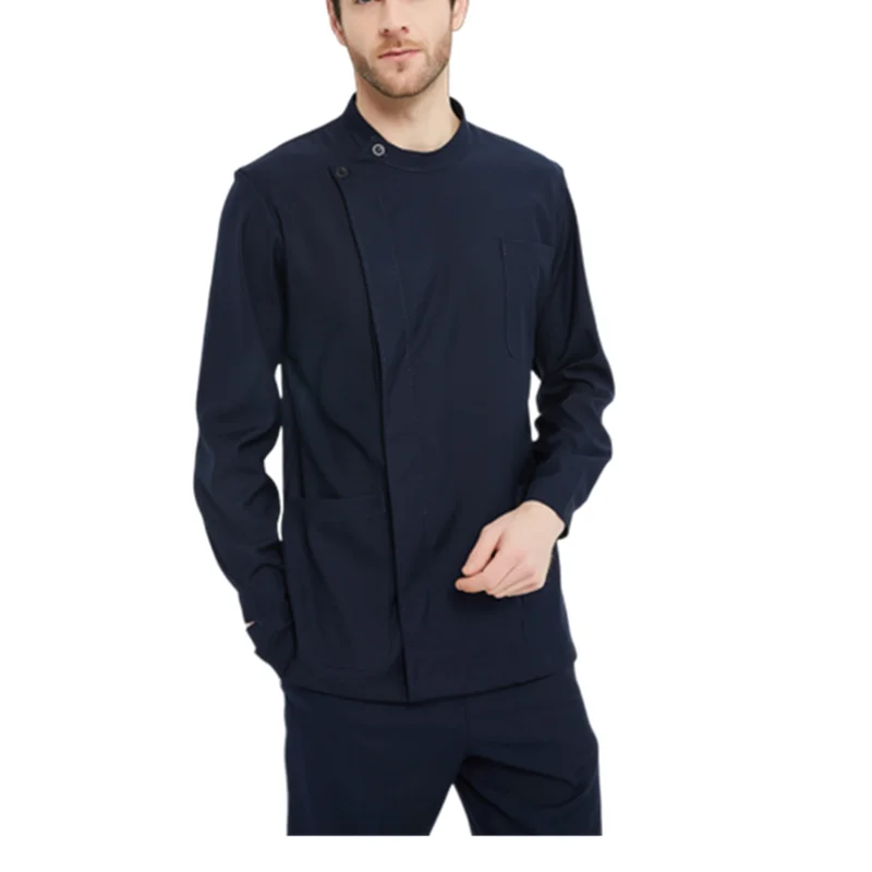 OEM Medical Set Work Hospital Uniform Male Nurse White Uniform Designs