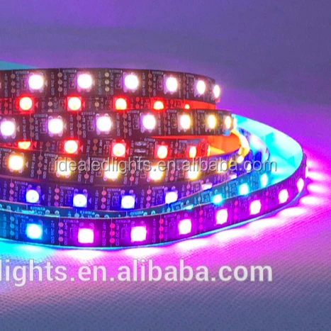DC5V Black PCB Digital Programmable Addressable ws 2812b RGB Led Flexible Strip with 30 leds