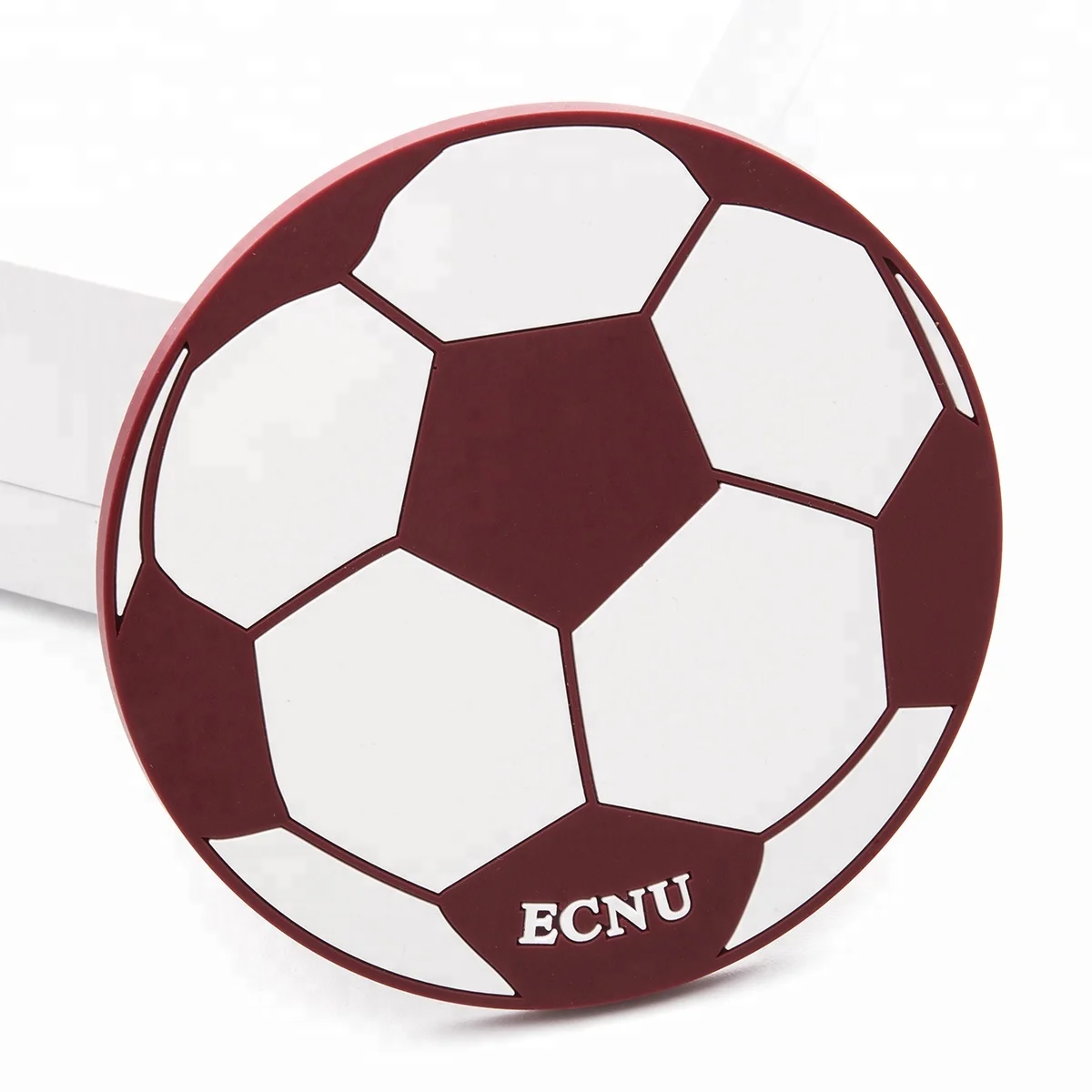 Hot selling cheap wholesale round shape basketball football sports pattern custom pvc beer coaster