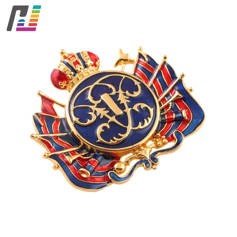High Quality Metal Custom Hard Soft Enamel Country Flags Lapel Pin Badge