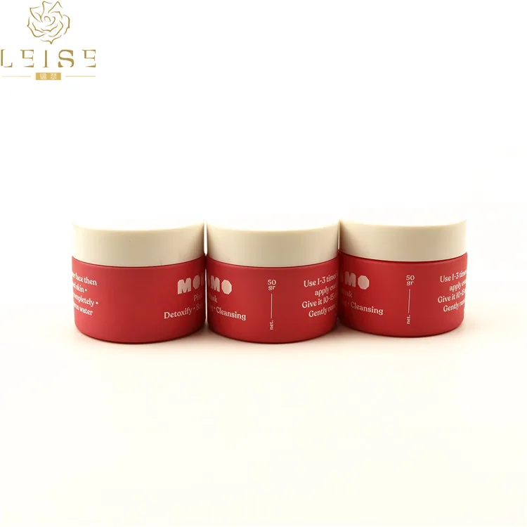 White porcelain cosmetic body butter glass jar for container Primary cosmetic jar packaging ceramic jar cosmetics for container