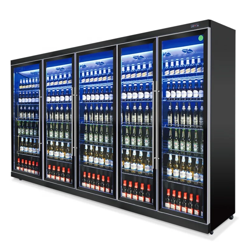 Custom convenience store equipment bar large capacity beer freezer commercial beverage refrigeration cabinet
