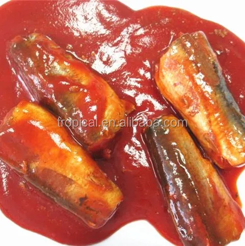 
Canned Sardine Fish In Hot Tomato Sauce With Chili Pepper 155g 