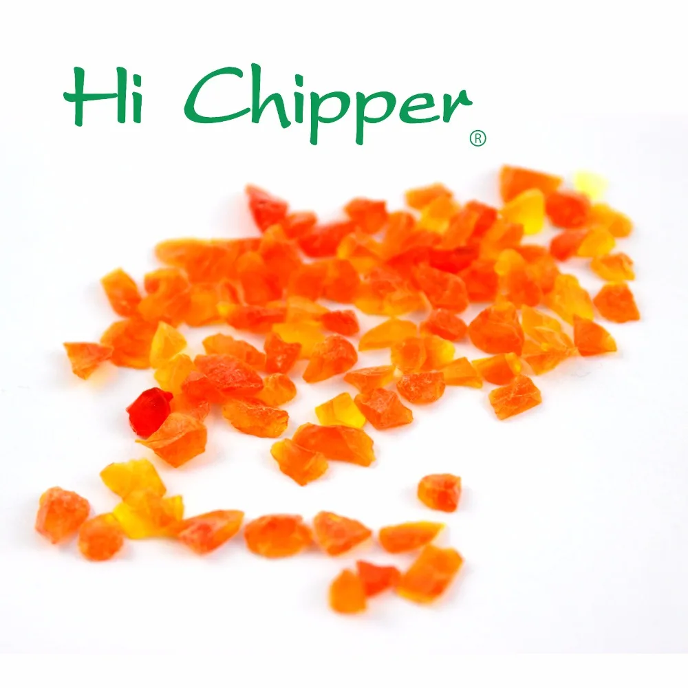Crushed colored glass chips for terrazzo flooring