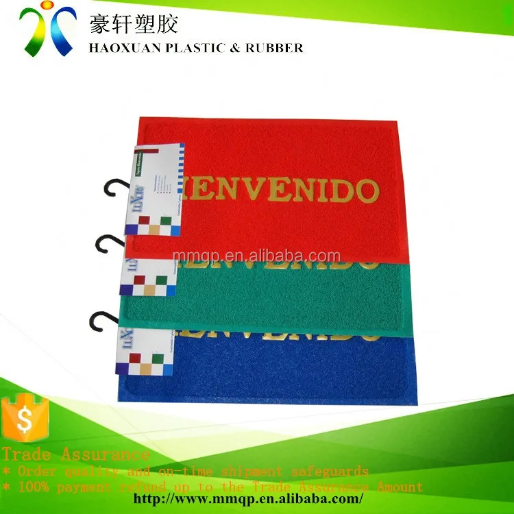 
pvc printed vinyl prayer mat roll floor mat for spain BIENVENIDO 