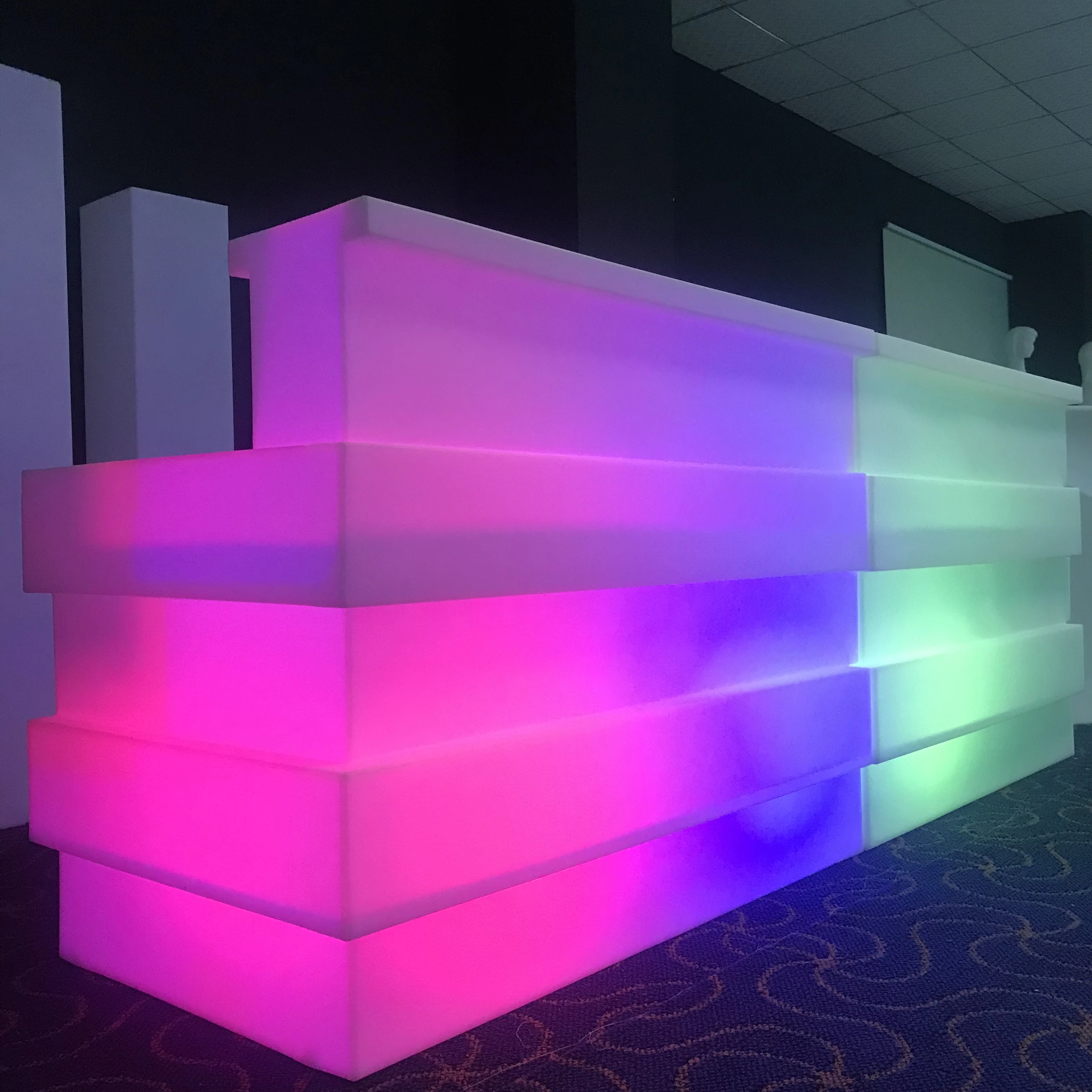 
Shenshar led bar counter straight bar counter led event bar furniture 