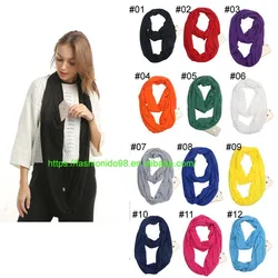 Бесконечный шарф из Джерси со скрытой молнией оптом