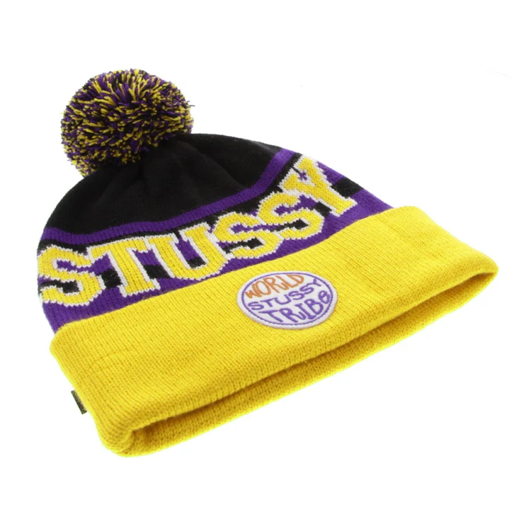 
 Высококачественная вязаная шапка унисекс для мужчин и женщин, зимняя шапка с помпоном  