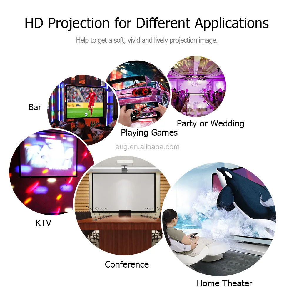 100 inches 16:9 Portable Projection Screen Projector Matte White Home Movie Theater portable projection screen