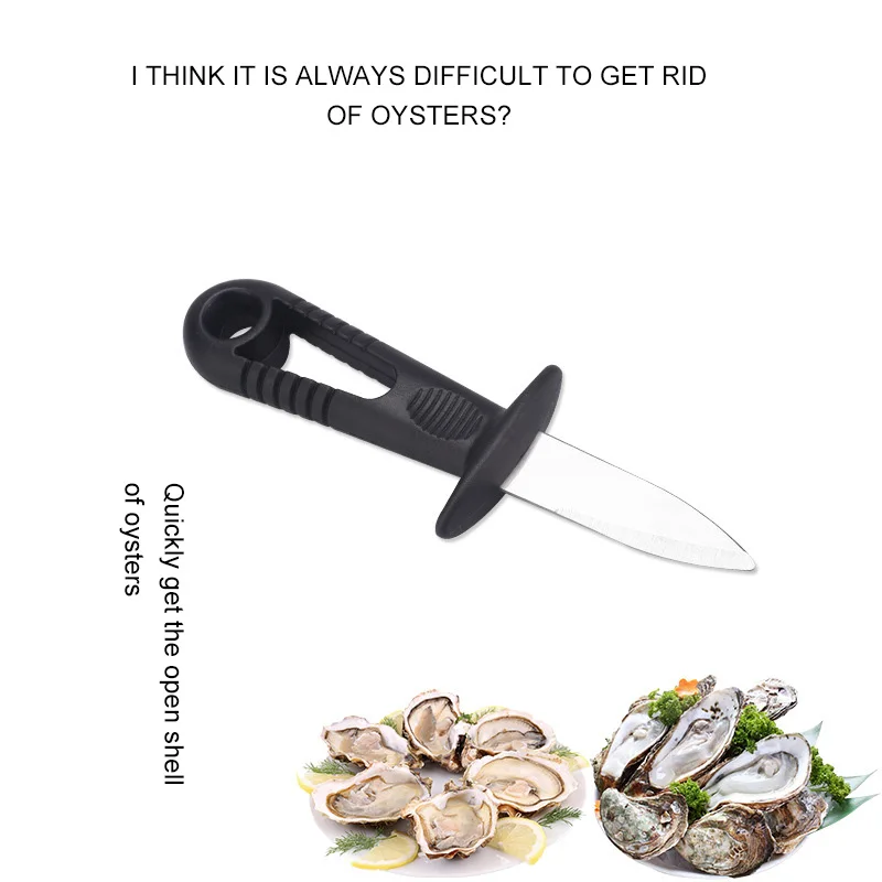 Oyster Knife with Guard Scallops Opener For Seafood Shell Opening Multi Use Pry Knives Open Oysters and Shells Directly OK304