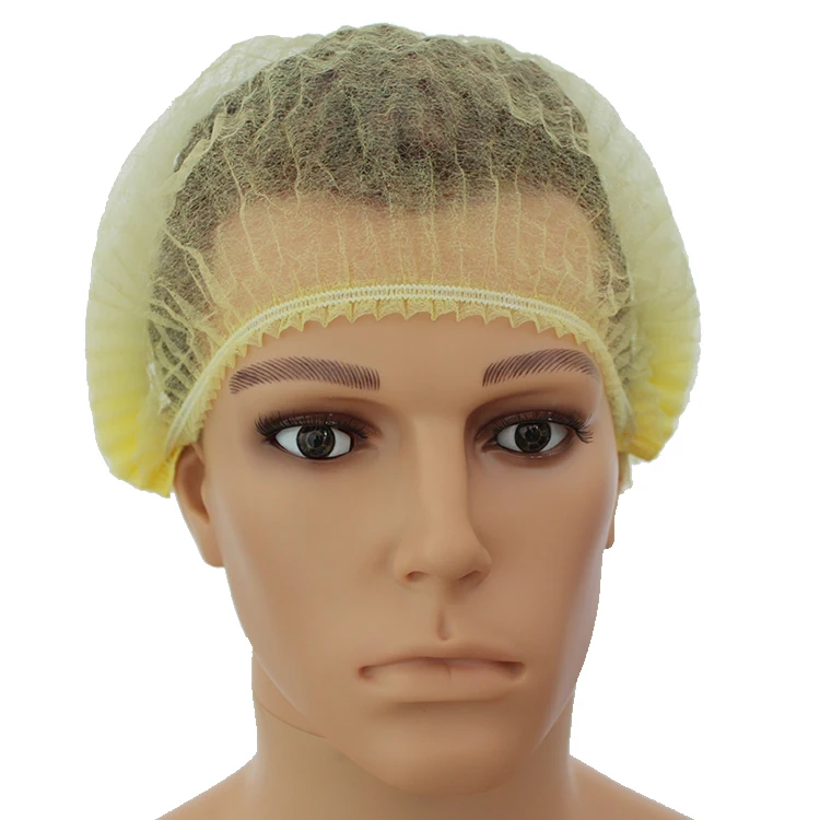 
Medical nonwoven disposable surgical bouffant mob clip cap 