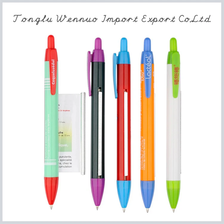 
good quality metal clip 14mm calendar cheap pull out banner pen 