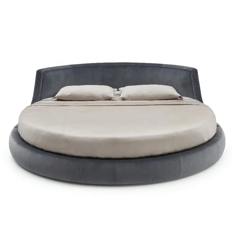 Новая Современная дизайнерская мебель круглой формы, удобная простая новая деревянная мебель для спальни, Современная круглая кровать