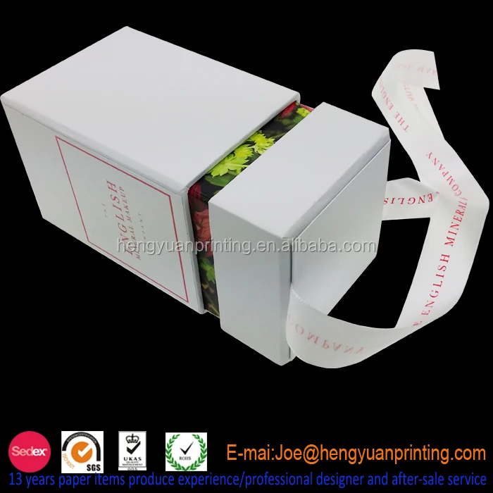 
Cardboard sleeve candle box packaging with ribbon CH1046 
