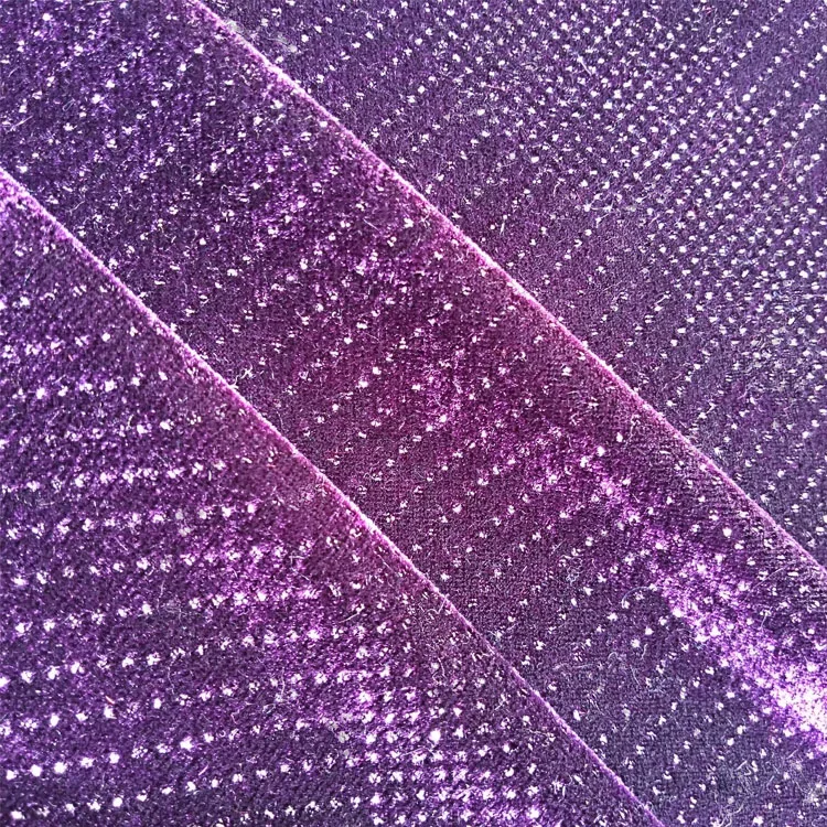  China factory design super soft warp knitted silver shiny effect