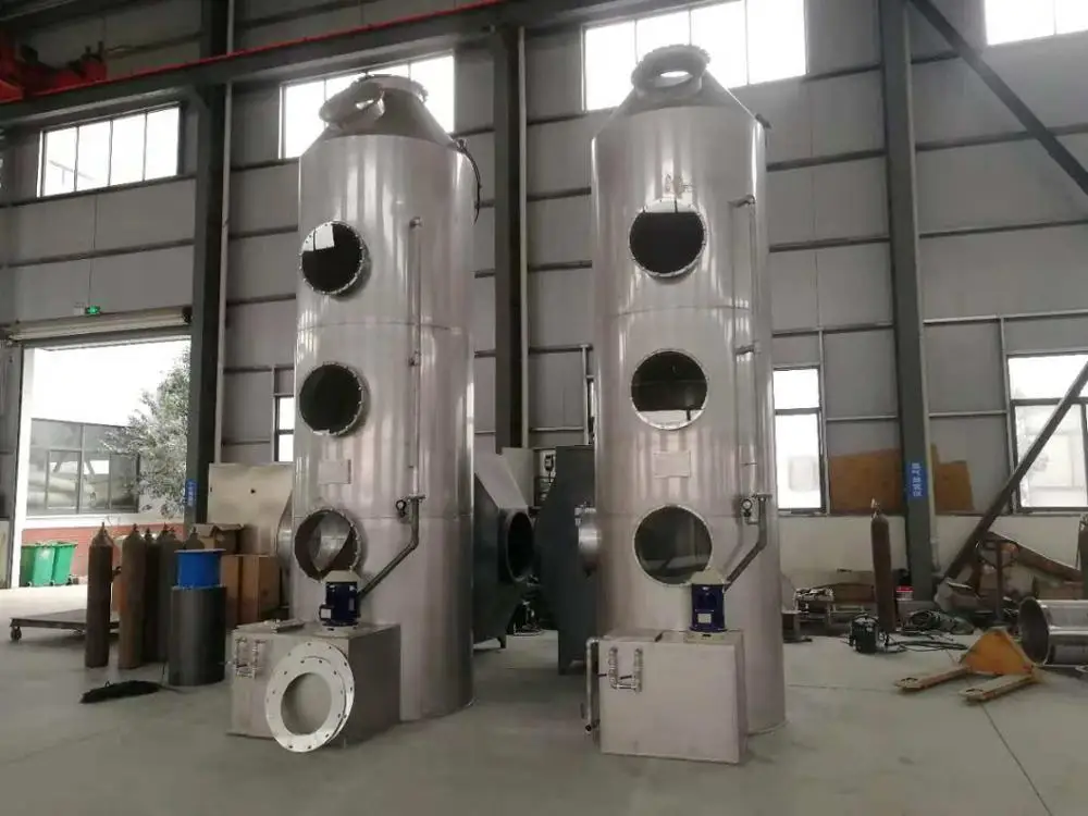 Stainless Steel Material High Temperature Waste Gas Treatment Washing Deodorization Purification Equipment
