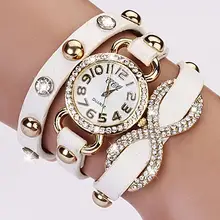 Dámské hodinky a náramek v jednom s krystaly z Aliexpress