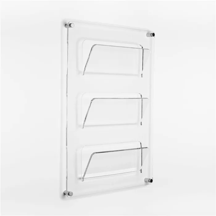 acrylic wall-mounted newspaper racks clear acrylic newspaper wall rack perfect for cafes or waiting areas