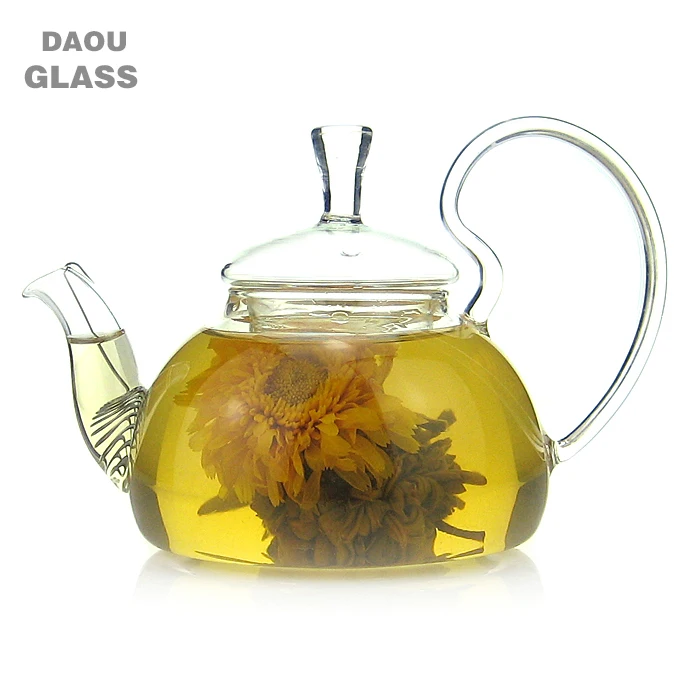 small Heat resistant Clear Glass Teapot ,China gongfu Tea Sets 250ml