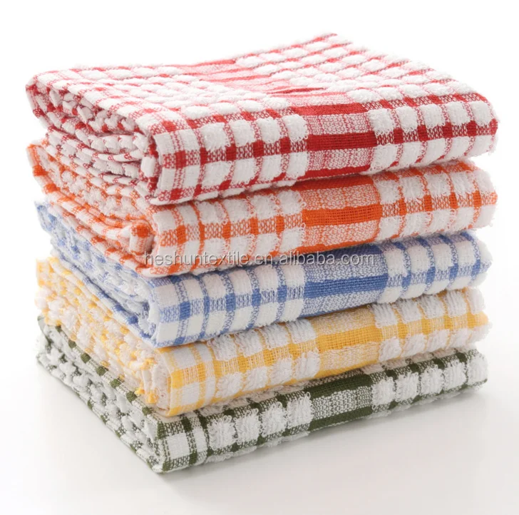 Chinese supplier 100% cotton yarn dyed jacquard kitchen cleaning towel