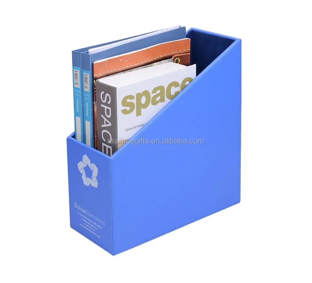 A4 size documents display imitation leather desktop file organizer