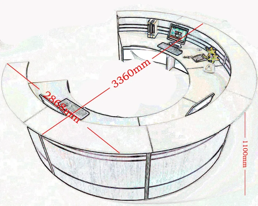 
hotel reception/office reception counter design 