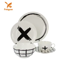 White turkish hotel ceramic dinnerware sets / durable and sustainable porcelain dinner set for weddings