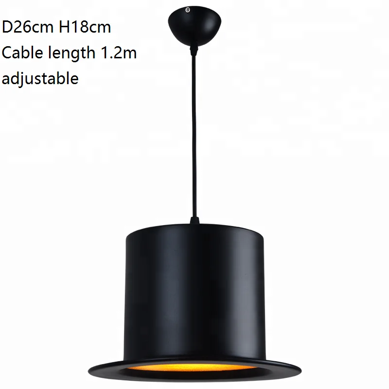 American simple hat chandelier creative chandelier black luminaire chandelier