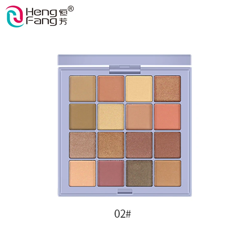 Wholesale Private Label Rich 16 Colors Cosmetic  Waterproof Custom Makeup Glitter Eyeshadow Palette