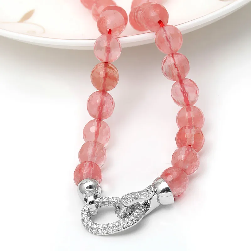 XD s1391 Sterling Silver Oval fine CZ twist necklace clasp 925 silver necklace clasp connector