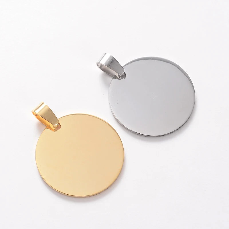 LOORDON Stainless Steel High Polish Custom Logo Engravable Jewelry Blanks