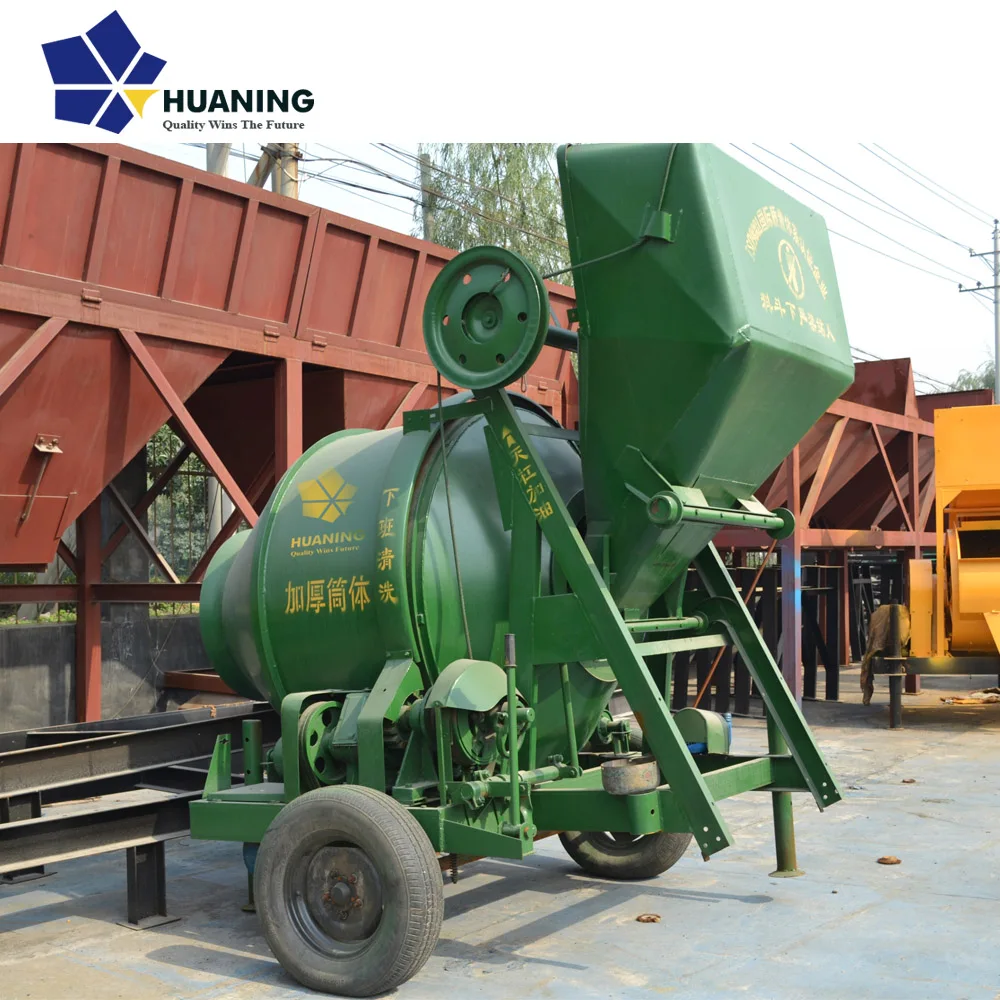 Best Selling JZC350 Mobile Electrical Drum Concrete Pump Foam Generator Cellular Concrete Mixer with Pump 5.5 Kw Mixing Power