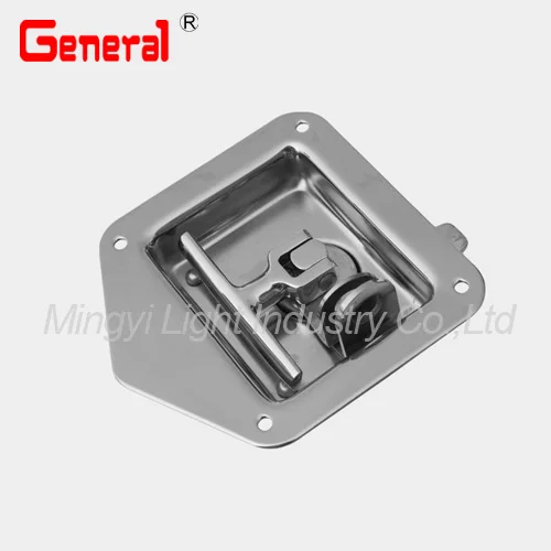 
SS padlockable folding T handle flush latch and tool box lock 