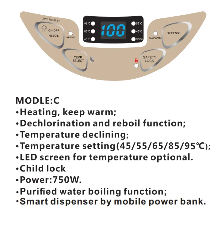 3.8 litres hot water therm  LED display with zhongshan electric appliance electric air pot