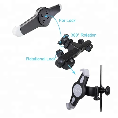 
custom logo 360 adjustable tablet car back seat headrest mount holder 