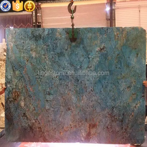 Идеальная Фантазийная синяя гранитная плита для дизайна стен