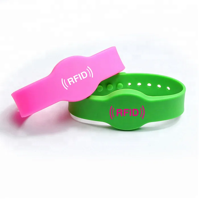 Wholesale rfid NFC NTAG216 adjustable silicone wristband waterproof
