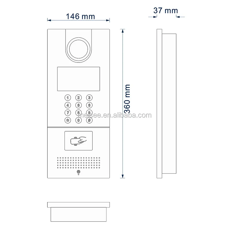 Система видеодомофона для зданий с поддержкой Android TCP IP intercom