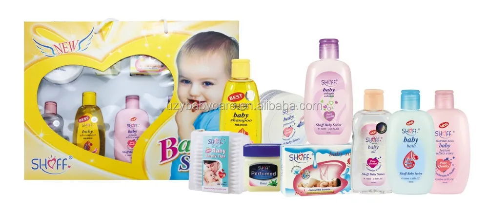 
High Quality 9 Piece Organic Nourishing Mild Smooth Baby Bath Gift Skin Care Set Products 