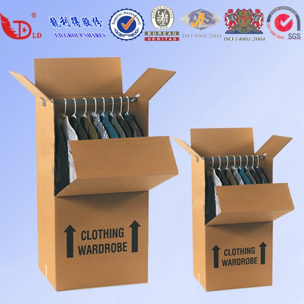 
Wholesale Promotional Strong Brown Wardrobe Moving Boxes Shipping Box Industrial Use packaging items Feature Recyclable Paper 