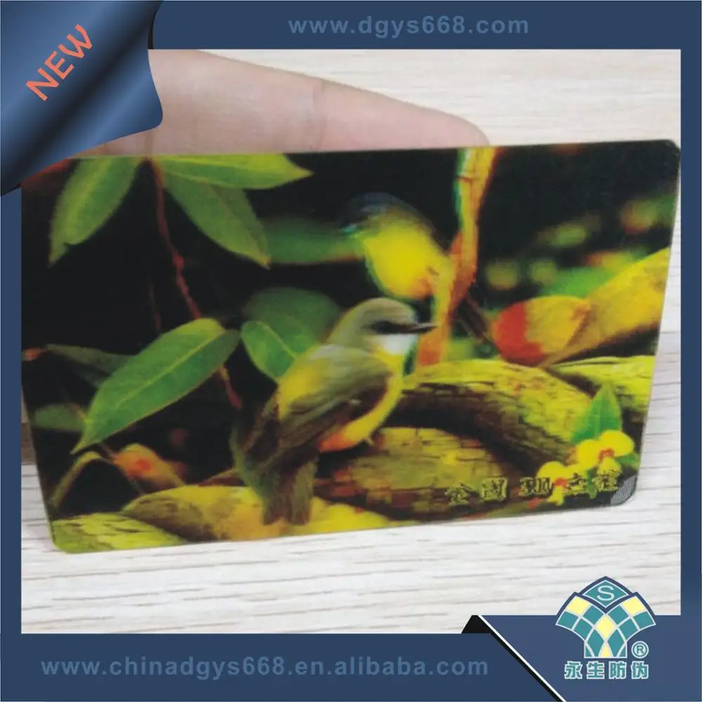 Customized design unique identity paper/PVC hologram 3d lenticular business card
